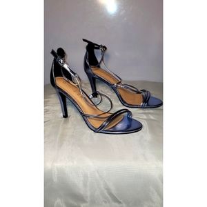 Allegra K Lace up Silver Stilleto heels